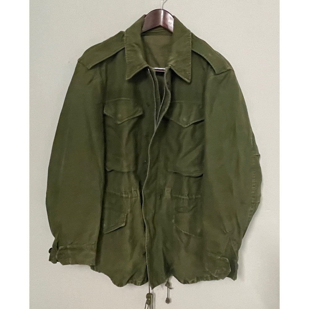 Vintage US Military M-1951 Field Jacket Olive Drab Shade 107 Cotton Sateen Coat